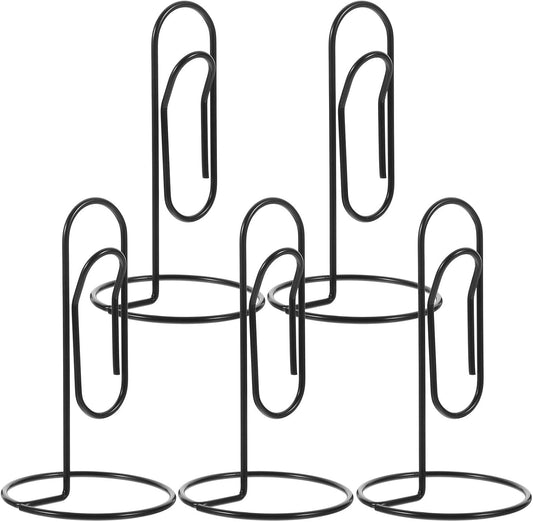 5Pcs Large Metal Paper Clip Holders 2.95X2.95X5.11In Desktop Memo Holder Jumbo Paperclip Stand Multi-Purpose Note Organizer Clips for Office Home School