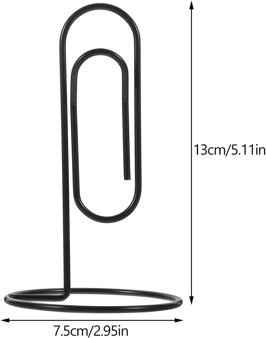 5Pcs Large Metal Paper Clip Holders 2.95X2.95X5.11In Desktop Memo Holder Jumbo Paperclip Stand Multi-Purpose Note Organizer Clips for Office Home School