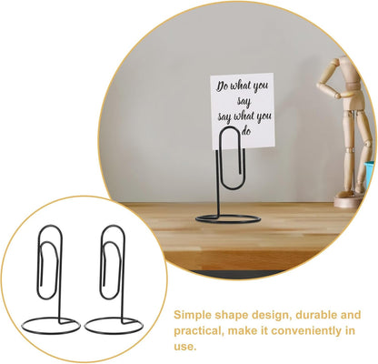 5Pcs Large Metal Paper Clip Holders 2.95X2.95X5.11In Desktop Memo Holder Jumbo Paperclip Stand Multi-Purpose Note Organizer Clips for Office Home School