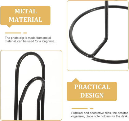 5Pcs Large Metal Paper Clip Holders 2.95X2.95X5.11In Desktop Memo Holder Jumbo Paperclip Stand Multi-Purpose Note Organizer Clips for Office Home School