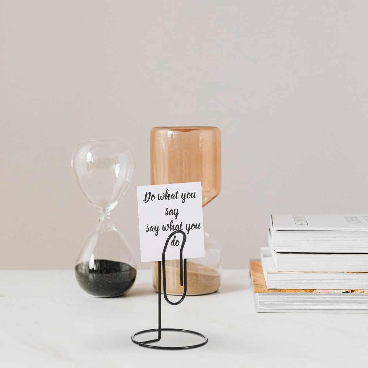5Pcs Large Metal Paper Clip Holders 2.95X2.95X5.11In Desktop Memo Holder Jumbo Paperclip Stand Multi-Purpose Note Organizer Clips for Office Home School