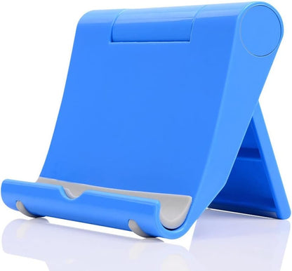 Cell Phone Stand for Desk Foldable Cell Phone Holder Desk Tablet Holder Mobile Phone Dock, Multi-Angle Universal Adjustable Tablet Dock (Black)