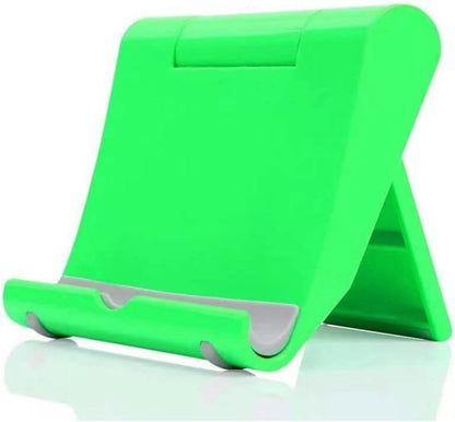 Cell Phone Stand for Desk Foldable Cell Phone Holder Desk Tablet Holder Mobile Phone Dock, Multi-Angle Universal Adjustable Tablet Dock (Black)