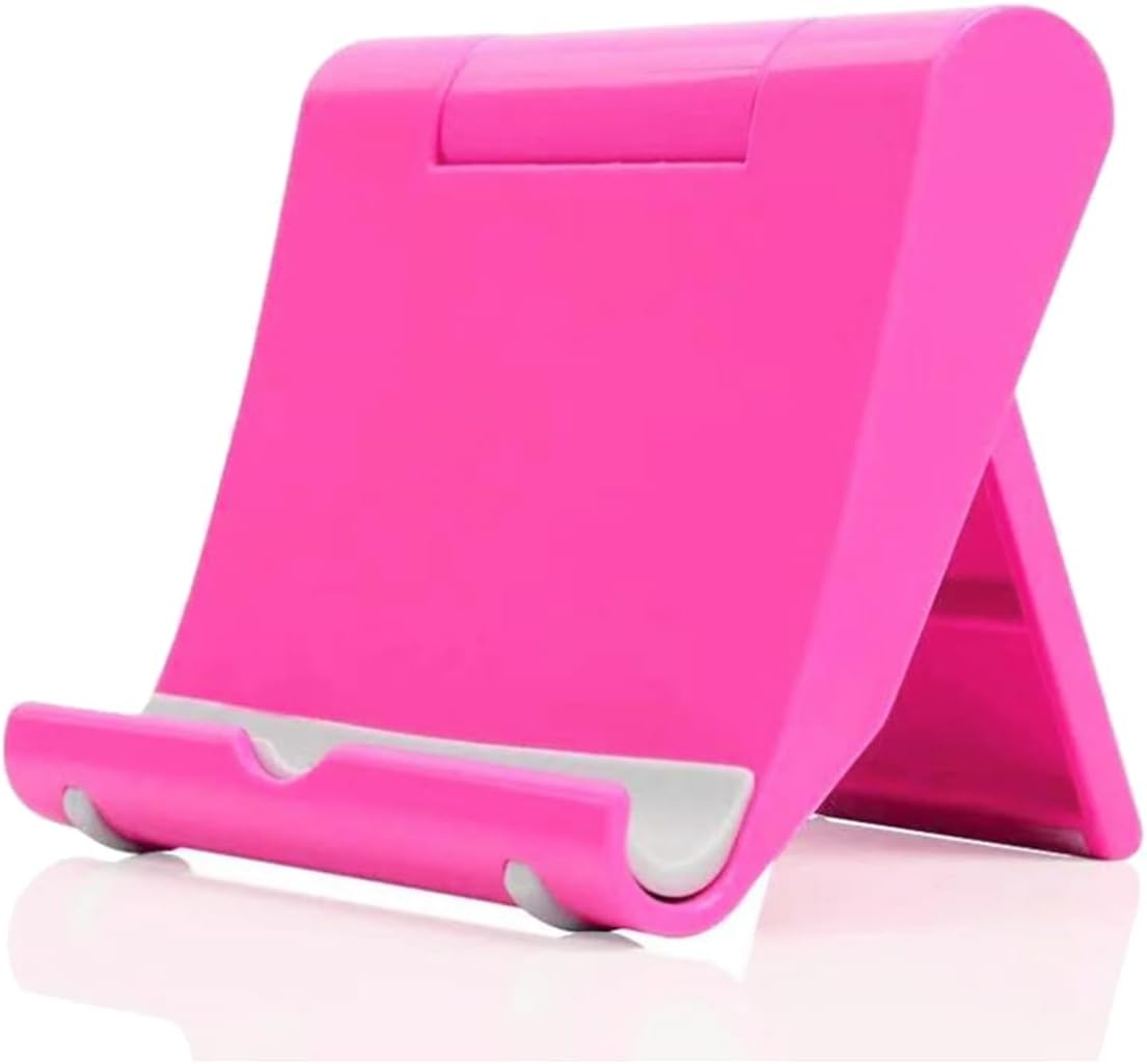 Cell Phone Stand for Desk Foldable Cell Phone Holder Desk Tablet Holder Mobile Phone Dock, Multi-Angle Universal Adjustable Tablet Dock (Black)