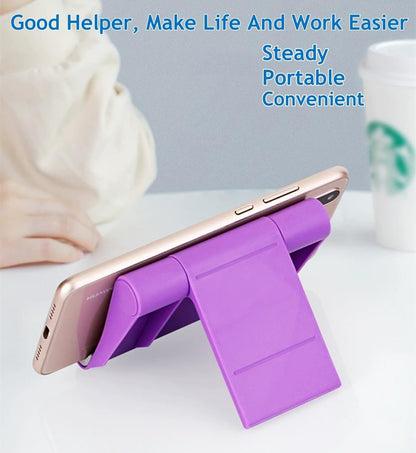 Cell Phone Stand for Desk Foldable Cell Phone Holder Desk Tablet Holder Mobile Phone Dock, Multi-Angle Universal Adjustable Tablet Dock (Black)