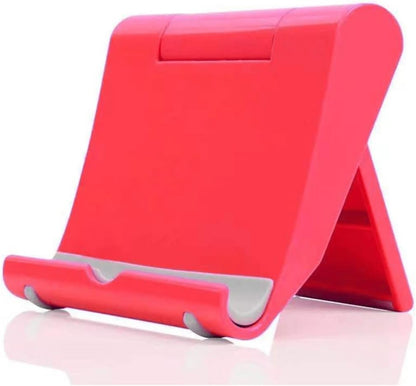 Cell Phone Stand for Desk Foldable Cell Phone Holder Desk Tablet Holder Mobile Phone Dock, Multi-Angle Universal Adjustable Tablet Dock (Black)
