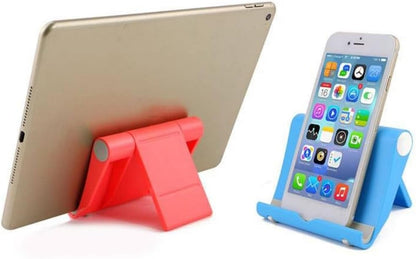 Cell Phone Stand for Desk Foldable Cell Phone Holder Desk Tablet Holder Mobile Phone Dock, Multi-Angle Universal Adjustable Tablet Dock (Black)