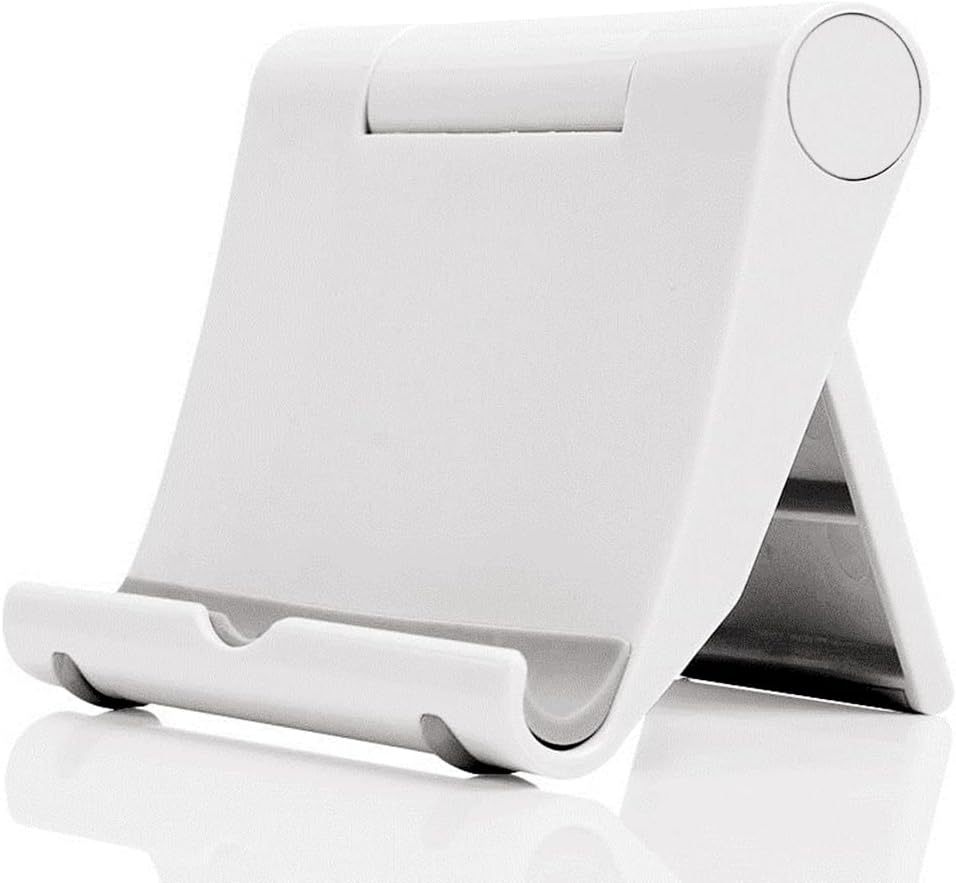 Cell Phone Stand for Desk Foldable Cell Phone Holder Desk Tablet Holder Mobile Phone Dock, Multi-Angle Universal Adjustable Tablet Dock (Black)