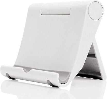 Cell Phone Stand for Desk Foldable Cell Phone Holder Desk Tablet Holder Mobile Phone Dock, Multi-Angle Universal Adjustable Tablet Dock (Black)