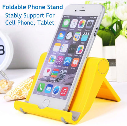 Cell Phone Stand for Desk Foldable Cell Phone Holder Desk Tablet Holder Mobile Phone Dock, Multi-Angle Universal Adjustable Tablet Dock (Black)