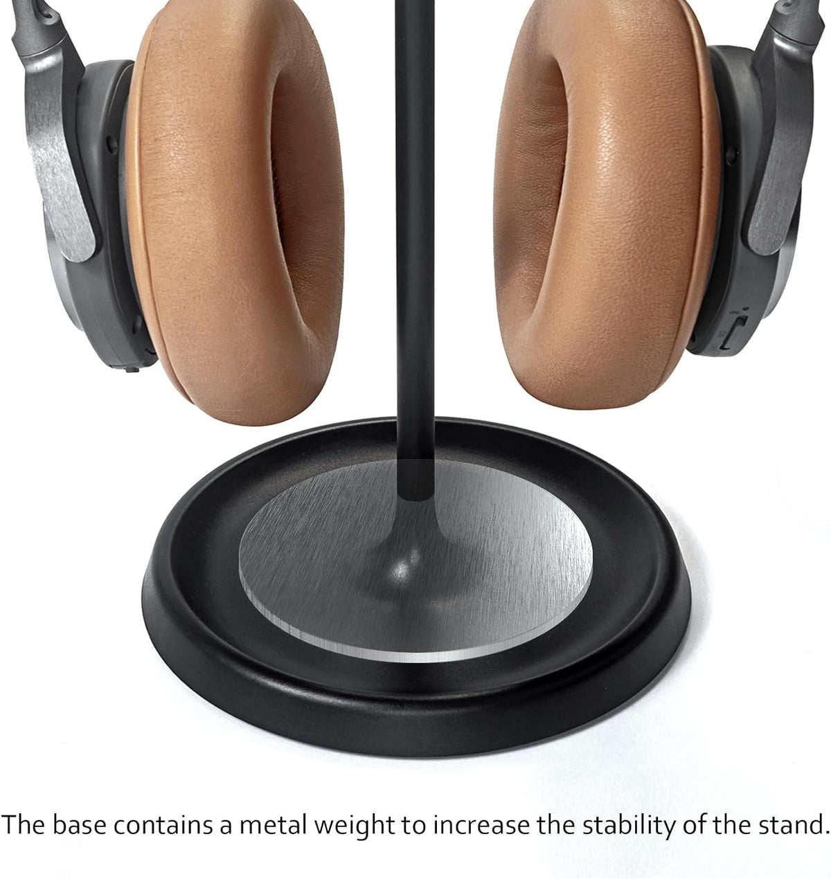 Headphone Stand, Curved Headset Stand with Storage Tray, Heavy Base Gaming Headset Holder for AirPods Max, AirPods, AirPods Pro, Beats, Bose, Sennheiser, Sony and More (White)