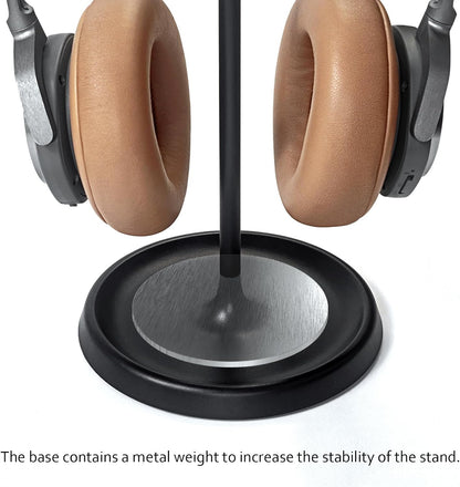 Headphone Stand, Curved Headset Stand with Storage Tray, Heavy Base Gaming Headset Holder for AirPods Max, AirPods, AirPods Pro, Beats, Bose, Sennheiser, Sony and More (White)