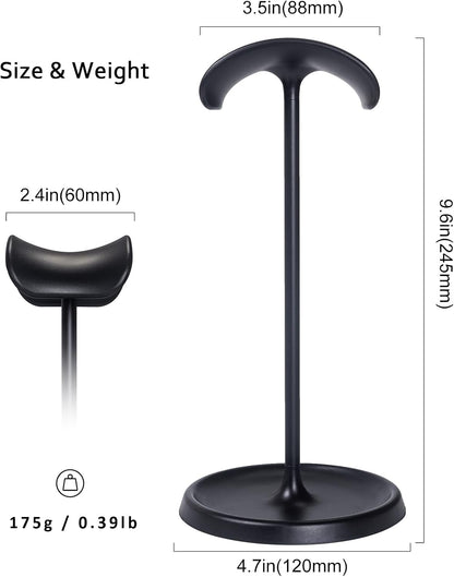 Headphone Stand, Curved Headset Stand with Storage Tray, Heavy Base Gaming Headset Holder for AirPods Max, AirPods, AirPods Pro, Beats, Bose, Sennheiser, Sony and More (White)