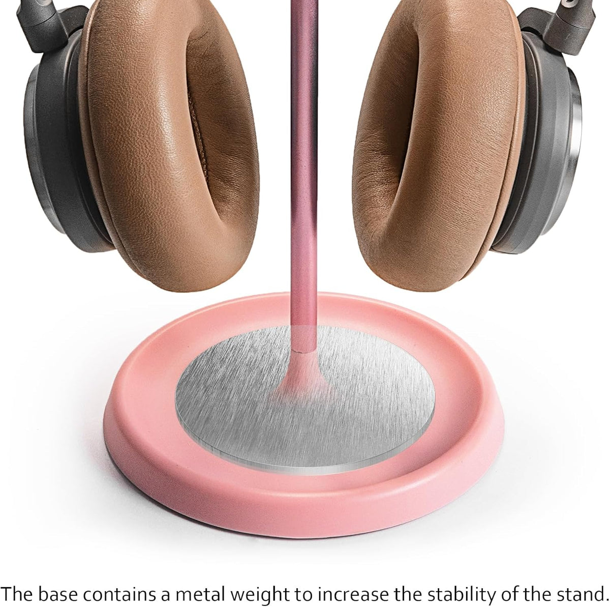 Headphone Stand, Curved Headset Stand with Storage Tray, Heavy Base Gaming Headset Holder for AirPods Max, AirPods, AirPods Pro, Beats, Bose, Sennheiser, Sony and More (White)