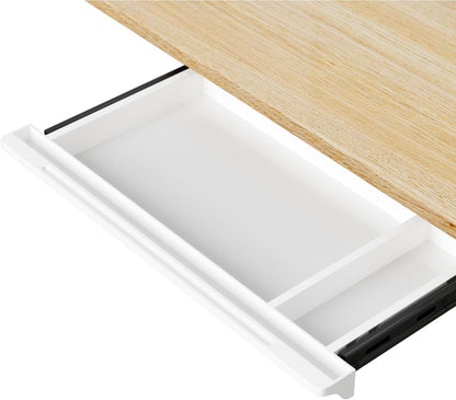 Under Desk Mounted Sliding Drawer to pull out, Attachable Desk Pencil Drawer Ball-Bearing Slides (Black)