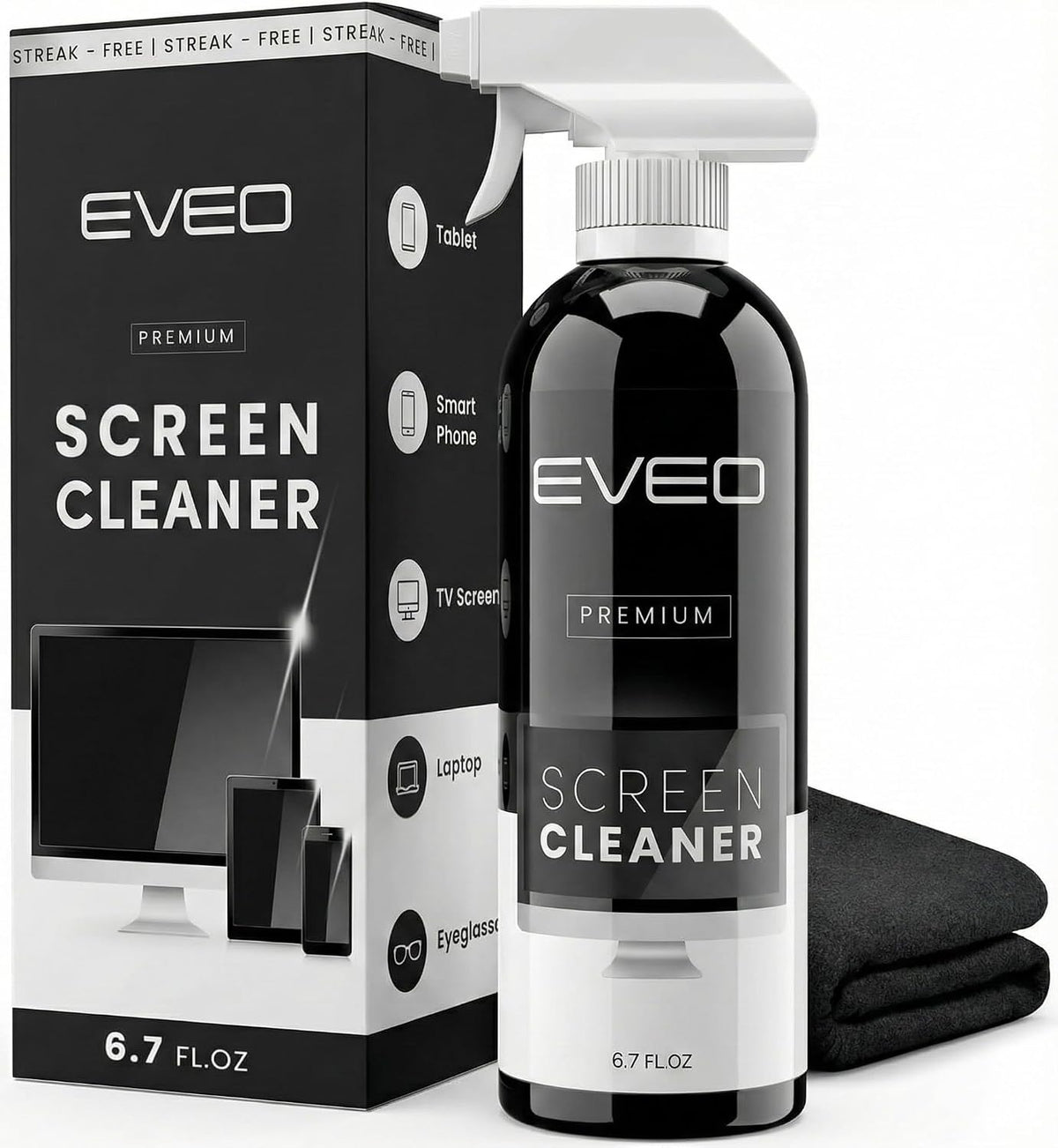 Screen Cleaner Spray - Large Screen Cleaner Bottle - TV Screen Cleaner, Computer Screen Cleaner, for Laptop, Phone, Ipad - Computer Cleaning kit Electronic Cleaner