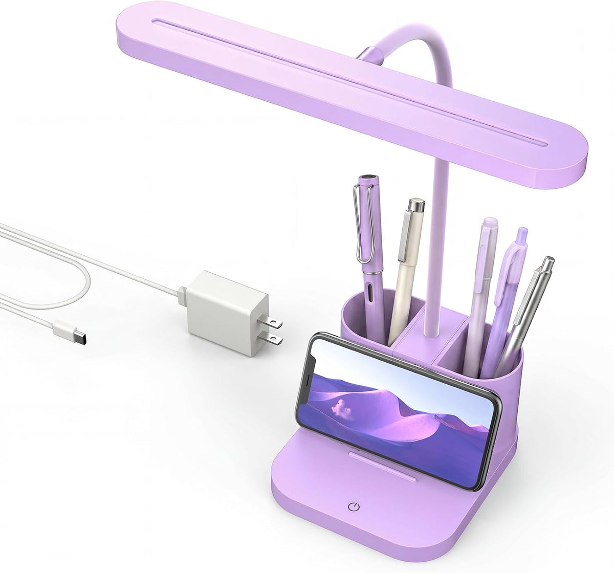 AXX Pink Desk Lamp for Teen Girls, College Dorm Room Cute Table Light