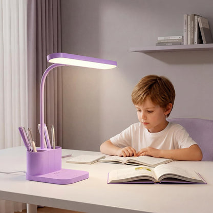 AXX Pink Desk Lamp for Teen Girls, College Dorm Room Cute Table Light