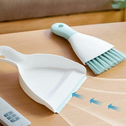 Dust pan Broom Brush Dustpan - Small Broom and Dustpan Set, Mini Broom and Dustpan, Small Dustpans and Brush Set for Home Cleaning, Sofa,Desk,Guinea Pig Cage,Cat Litter, etc. (Green