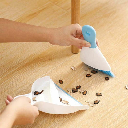 Dust pan Broom Brush Dustpan - Small Broom and Dustpan Set, Mini Broom and Dustpan, Small Dustpans and Brush Set for Home Cleaning, Sofa,Desk,Guinea Pig Cage,Cat Litter, etc. (Green