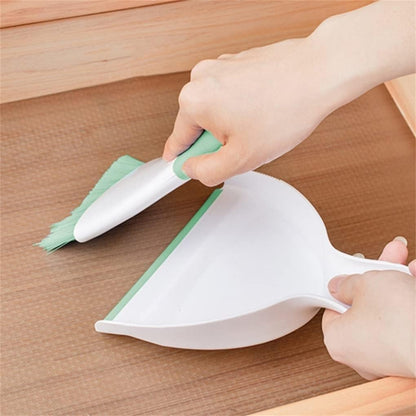 Dust pan Broom Brush Dustpan - Small Broom and Dustpan Set, Mini Broom and Dustpan, Small Dustpans and Brush Set for Home Cleaning, Sofa,Desk,Guinea Pig Cage,Cat Litter, etc. (Green