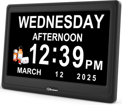 Dementia Clocks for Seniors, 7” Digital Date Clock Large Display