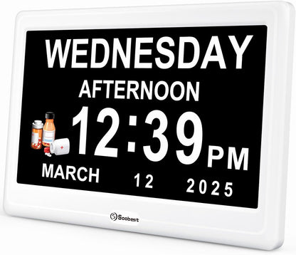 Dementia Clocks for Seniors, 7” Digital Date Clock Large Display