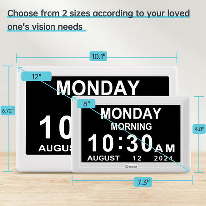 Dementia Clocks for Seniors, 7” Digital Date Clock Large Display