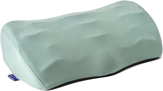 C Foot Rest for Under Desk at Work - Adjustable Memory Foam Foot Rest for Office Chair & Gaming Chair - Ergonomic Design for Back & Hip Pain Relief - Wellness Green