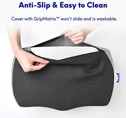 C Foot Rest for Under Desk at Work - Adjustable Memory Foam Foot Rest for Office Chair & Gaming Chair - Ergonomic Design for Back & Hip Pain Relief - Wellness Green