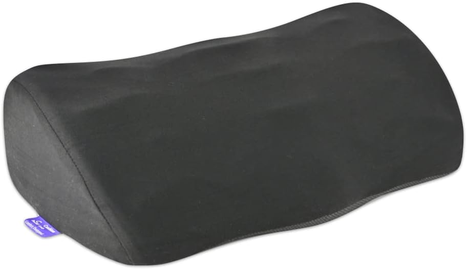C Foot Rest for Under Desk at Work - Adjustable Memory Foam Foot Rest for Office Chair & Gaming Chair - Ergonomic Design for Back & Hip Pain Relief - Wellness Green