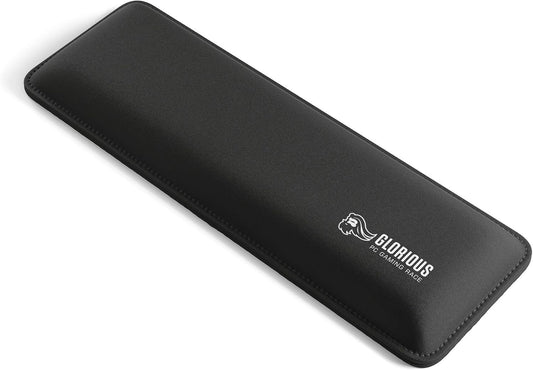 Wrist Pad/Rest - Compact - Black - Mechanical Keyboards, Stitched Edges, Ergonomic | 12x4 inches | 25mm/1in Thick (GWR-75) Compact (Black)