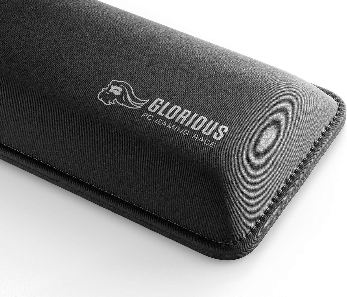 Wrist Pad/Rest - Compact - Black - Mechanical Keyboards, Stitched Edges, Ergonomic | 12x4 inches | 25mm/1in Thick (GWR-75) Compact (Black)