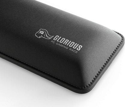 Wrist Pad/Rest - Compact - Black - Mechanical Keyboards, Stitched Edges, Ergonomic | 12x4 inches | 25mm/1in Thick (GWR-75) Compact (Black)