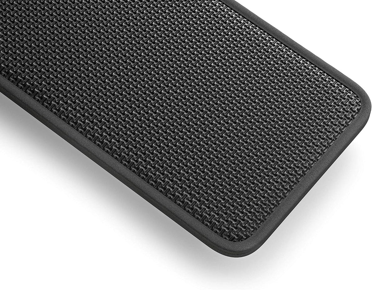 Wrist Pad/Rest - Compact - Black - Mechanical Keyboards, Stitched Edges, Ergonomic | 12x4 inches | 25mm/1in Thick (GWR-75) Compact (Black)