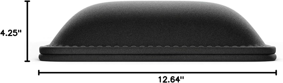 Wrist Pad/Rest - Compact - Black - Mechanical Keyboards, Stitched Edges, Ergonomic | 12x4 inches | 25mm/1in Thick (GWR-75) Compact (Black)