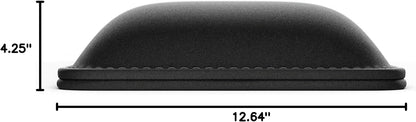 Wrist Pad/Rest - Compact - Black - Mechanical Keyboards, Stitched Edges, Ergonomic | 12x4 inches | 25mm/1in Thick (GWR-75) Compact (Black)