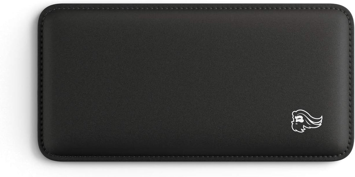 Wrist Pad/Rest - Compact - Black - Mechanical Keyboards, Stitched Edges, Ergonomic | 12x4 inches | 25mm/1in Thick (GWR-75) Compact (Black)