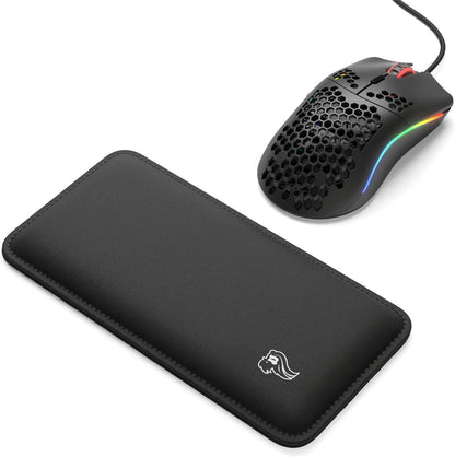 Wrist Pad/Rest - Compact - Black - Mechanical Keyboards, Stitched Edges, Ergonomic | 12x4 inches | 25mm/1in Thick (GWR-75) Compact (Black)