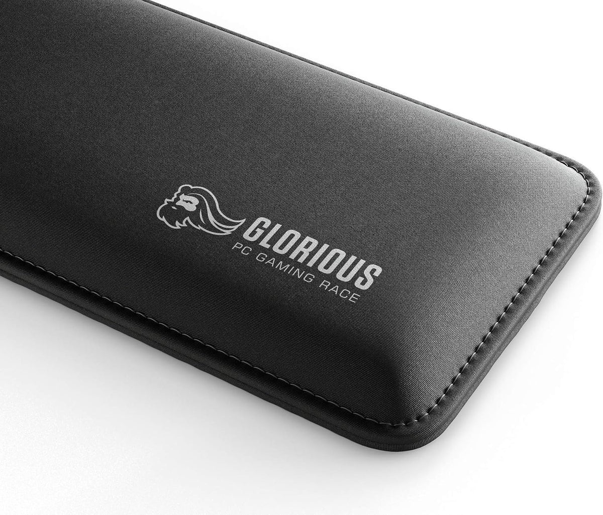 Wrist Pad/Rest - Compact - Black - Mechanical Keyboards, Stitched Edges, Ergonomic | 12x4 inches | 25mm/1in Thick (GWR-75) Compact (Black)