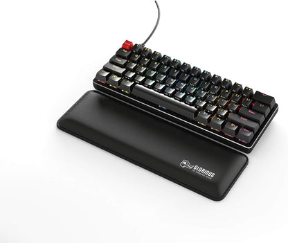 Wrist Pad/Rest - Compact - Black - Mechanical Keyboards, Stitched Edges, Ergonomic | 12x4 inches | 25mm/1in Thick (GWR-75) Compact (Black)