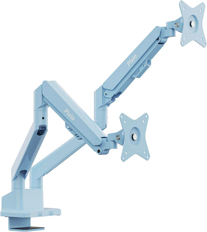 PS1D Wave Pink Dual Monitor Arm Stand Desk Mount - Fits up to 32 inches Monitors and up to 19.8lbs. VESA Compatibility and Integrated Cable Management
