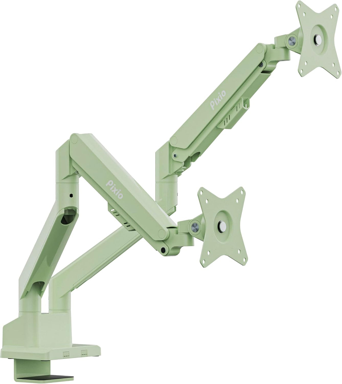 PS1D Wave Pink Dual Monitor Arm Stand Desk Mount - Fits up to 32 inches Monitors and up to 19.8lbs. VESA Compatibility and Integrated Cable Management