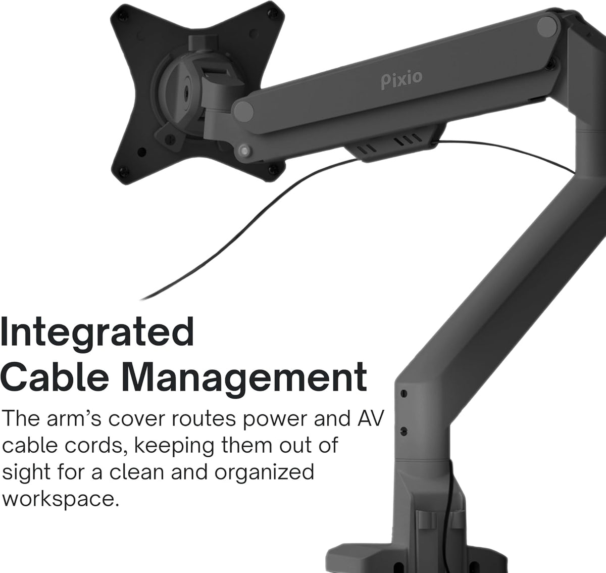 PS1D Wave Pink Dual Monitor Arm Stand Desk Mount - Fits up to 32 inches Monitors and up to 19.8lbs. VESA Compatibility and Integrated Cable Management