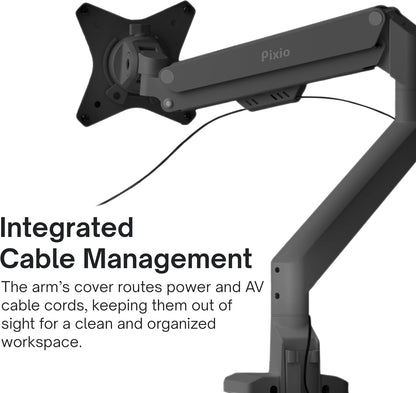 PS1D Wave Pink Dual Monitor Arm Stand Desk Mount - Fits up to 32 inches Monitors and up to 19.8lbs. VESA Compatibility and Integrated Cable Management