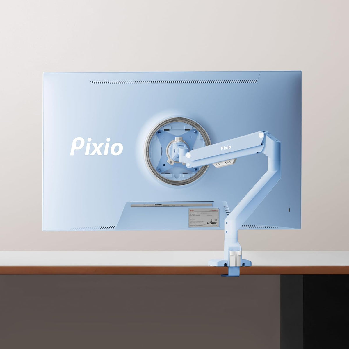 PS1D Wave Pink Dual Monitor Arm Stand Desk Mount - Fits up to 32 inches Monitors and up to 19.8lbs. VESA Compatibility and Integrated Cable Management