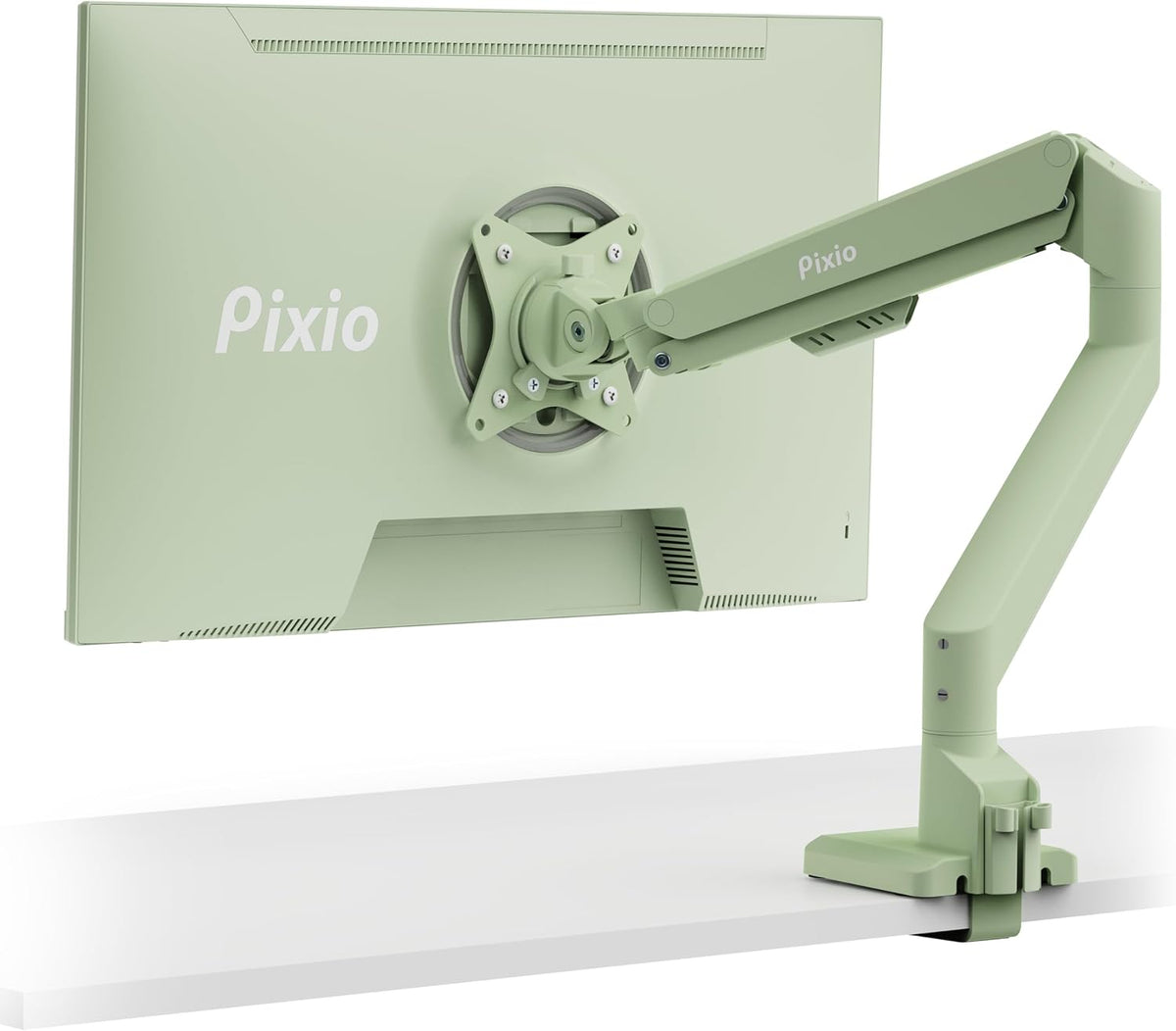 PS1D Wave Pink Dual Monitor Arm Stand Desk Mount - Fits up to 32 inches Monitors and up to 19.8lbs. VESA Compatibility and Integrated Cable Management