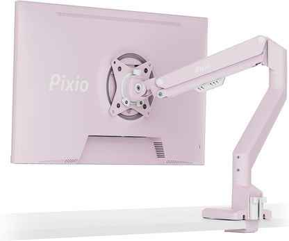PS1D Wave Pink Dual Monitor Arm Stand Desk Mount - Fits up to 32 inches Monitors and up to 19.8lbs. VESA Compatibility and Integrated Cable Management
