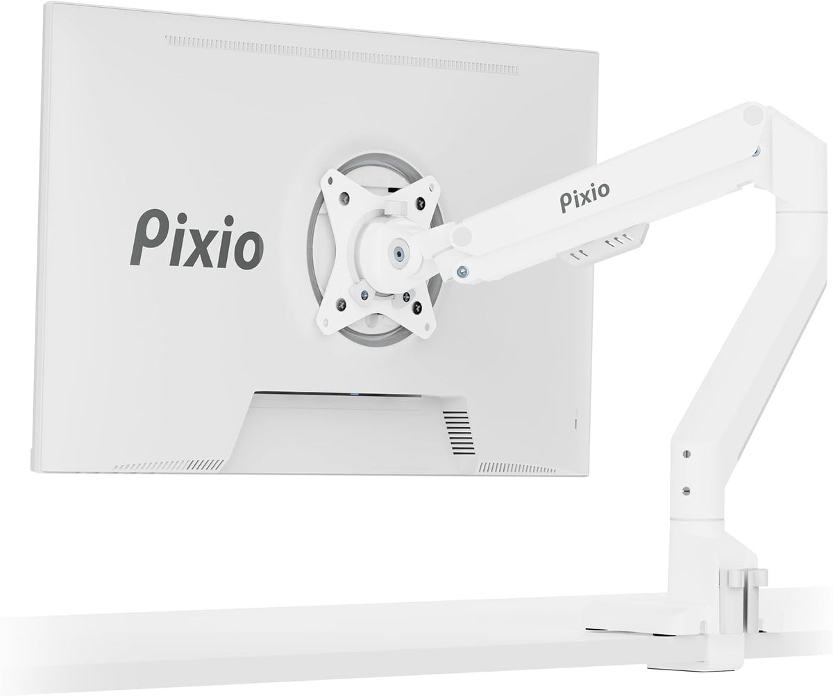 PS1D Wave Pink Dual Monitor Arm Stand Desk Mount - Fits up to 32 inches Monitors and up to 19.8lbs. VESA Compatibility and Integrated Cable Management