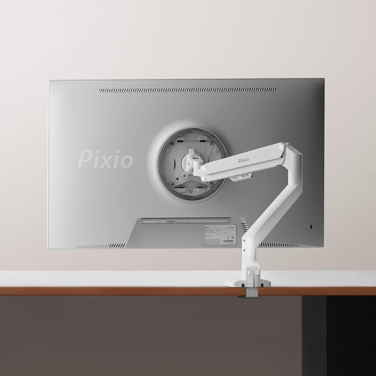 PS1D Wave Pink Dual Monitor Arm Stand Desk Mount - Fits up to 32 inches Monitors and up to 19.8lbs. VESA Compatibility and Integrated Cable Management